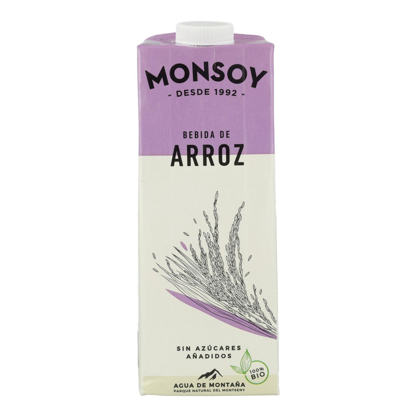 Embalagem de 6 bebidas de arroz biológico Monsoy 1L