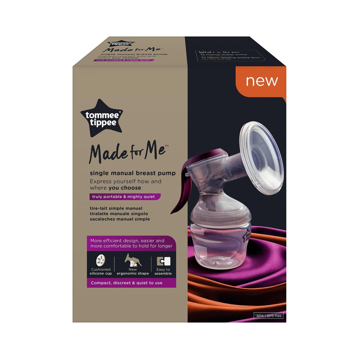 Bomba tira-leite manual Tommee Tippee feita para mim