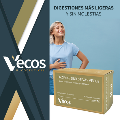 Enzimas Digestivas Vecos 60 Cápsulas | Mejora De La Digestión Y Reducción De Molestias Digestivas | Con Digezyme_1