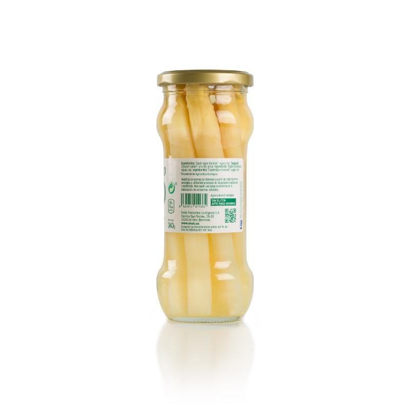 Espargos brancos biológicos 6/12 frutos grossos 340 g