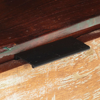 Mesita De Noche De Madera Maciza Reciclada 40x30x50 Cm_2