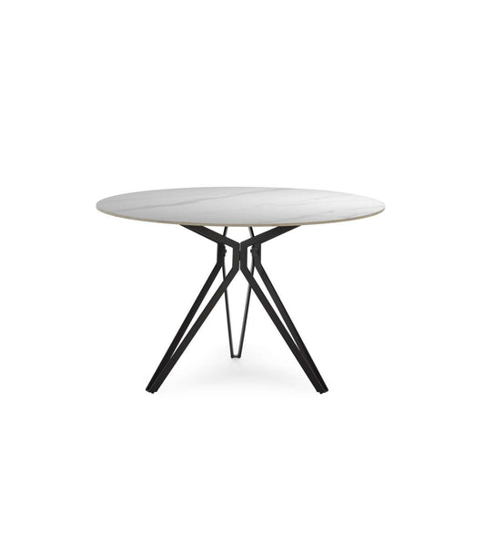 Mesa Para Comedor Redonda Fija Md-malena Acabado Cerámica Blanca, 120cm(ancho) 76cm(altur_0