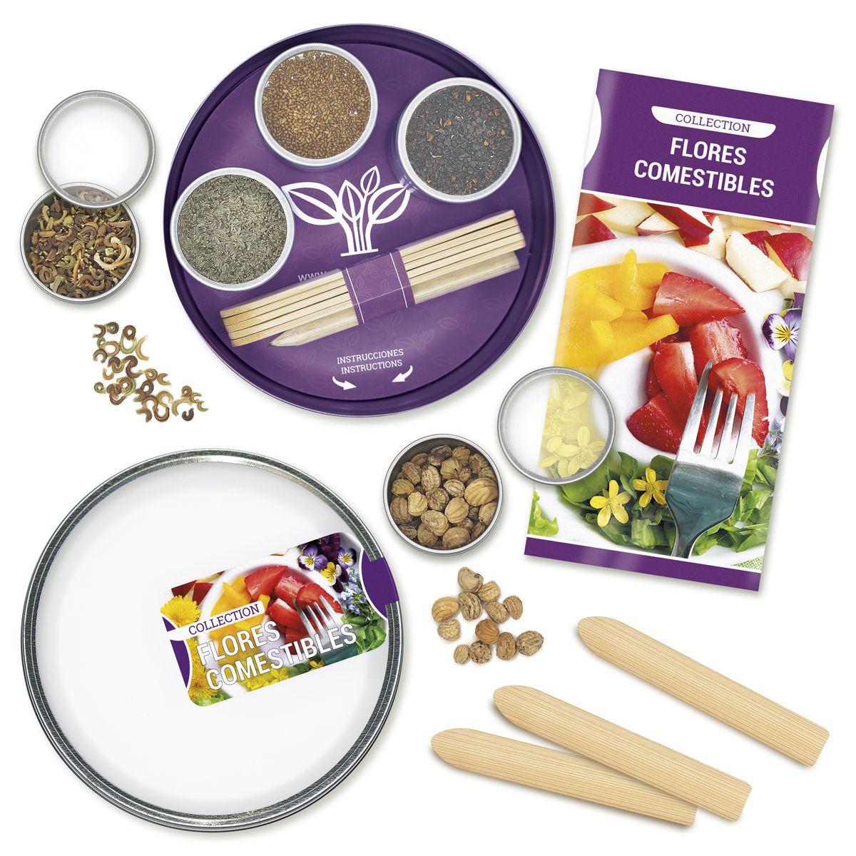 Coleção de sementes de flores comestíveis