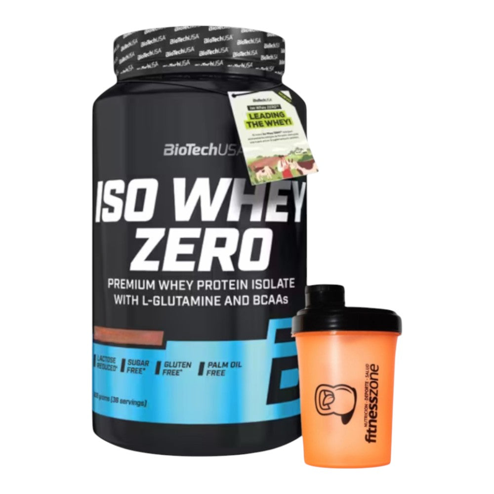 Iso Whey Zero 908 Gr + ¡shaker Fitnesszone De Regalo! Fresa_0
