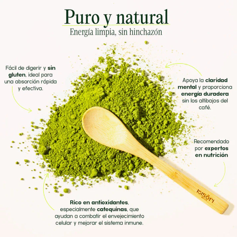 Kisori | Té Matcha Ceremonial Premium Grado 1 | Orgánico I 100% Natural I Sin Azúcar, Vegano I 80g_1