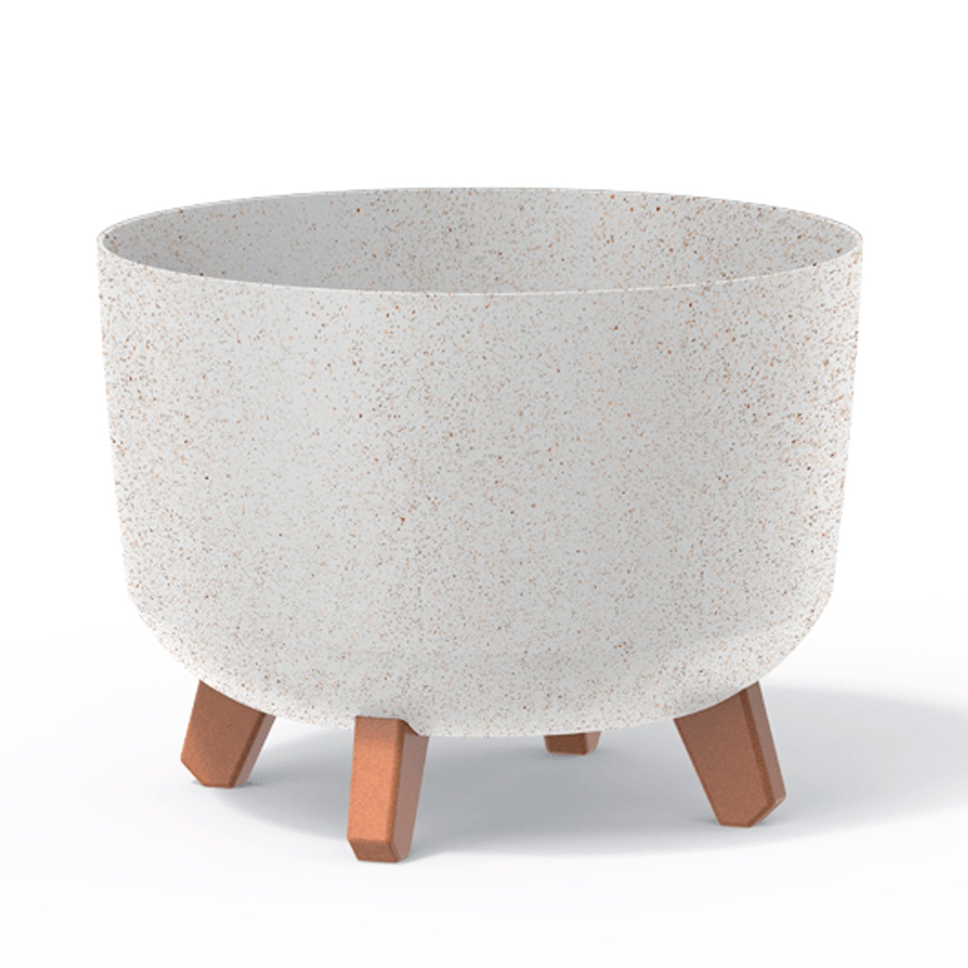 Macetero Color Blanco Roto,sin Depósito , Colección Gracia De 28,5 X 28,5 X 22 Cm, Capacidad De 9,8 L.