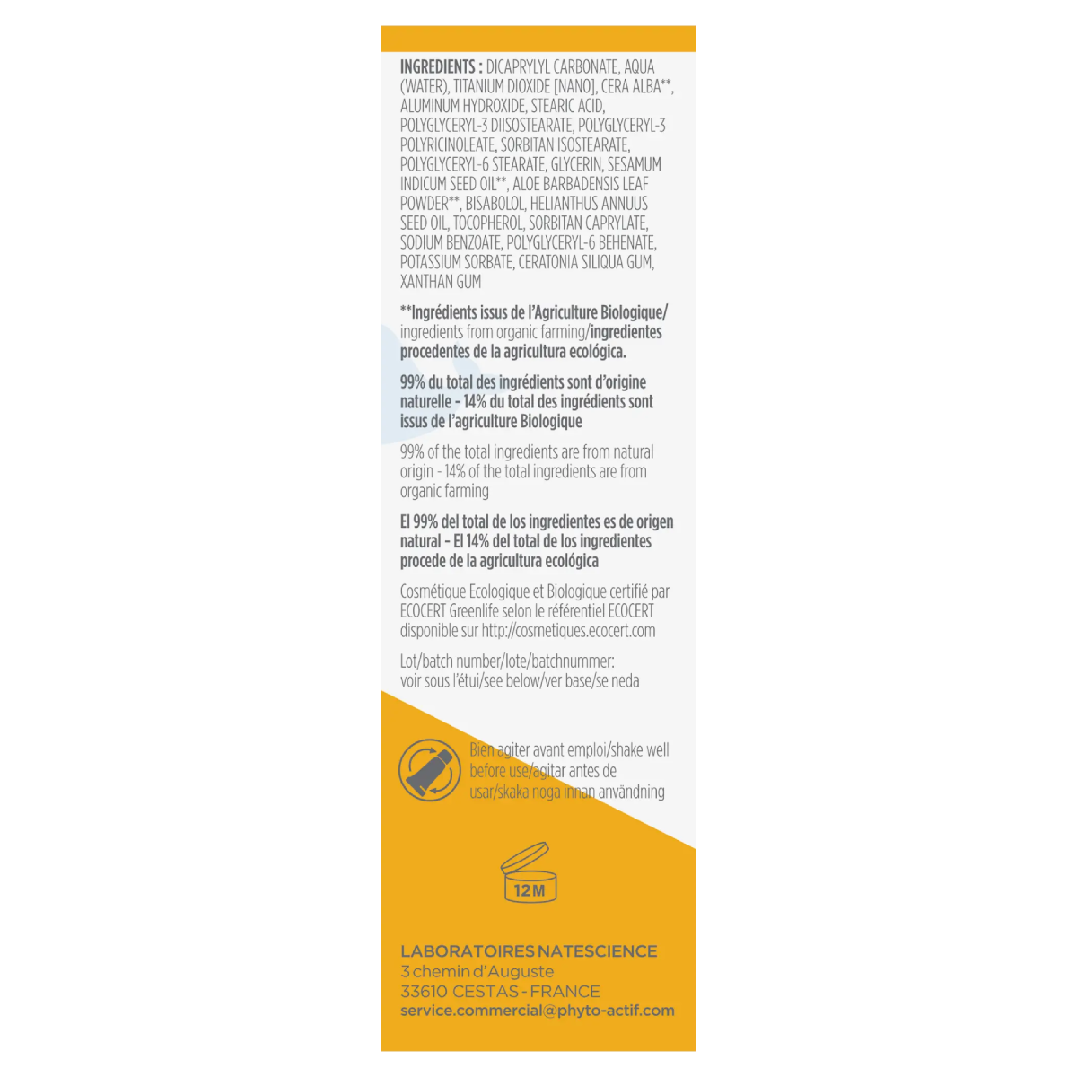 Protetor Solar para Bebé FPS 50+ Hipoalergénico Bioregena 40 ml