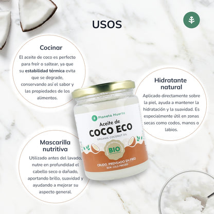 Embalagem 2x Óleo de Coco Planeta Huerto 430 ml