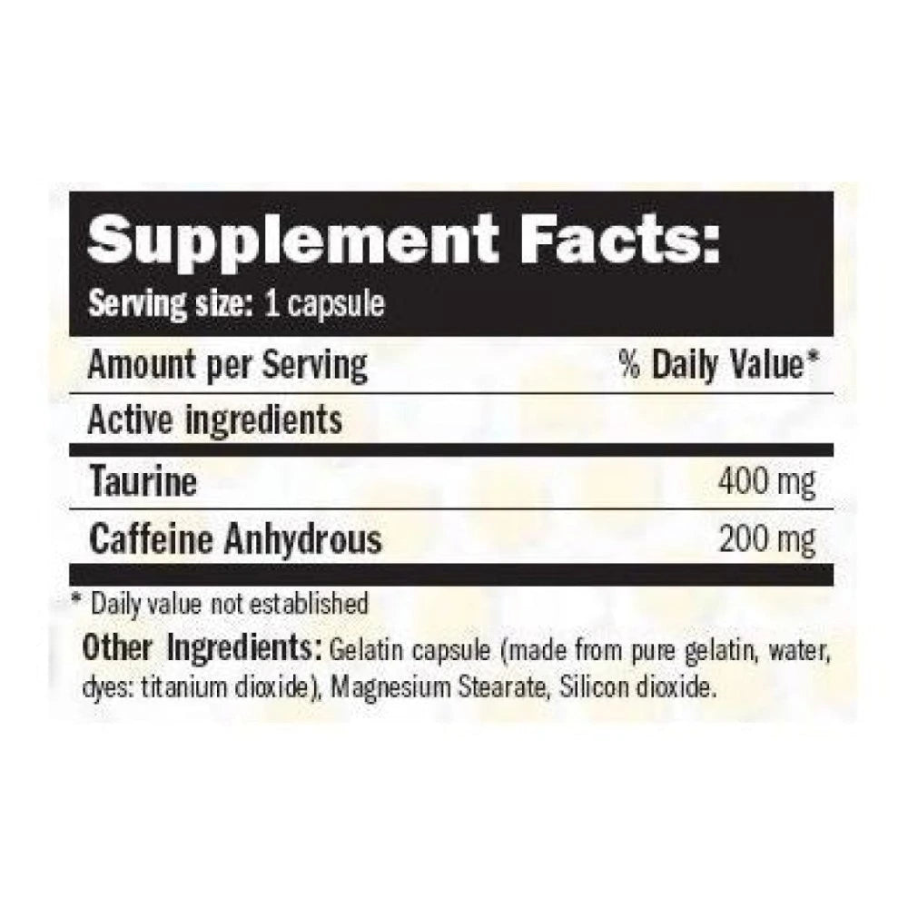Caffeine + Taurine 90 Caps_1