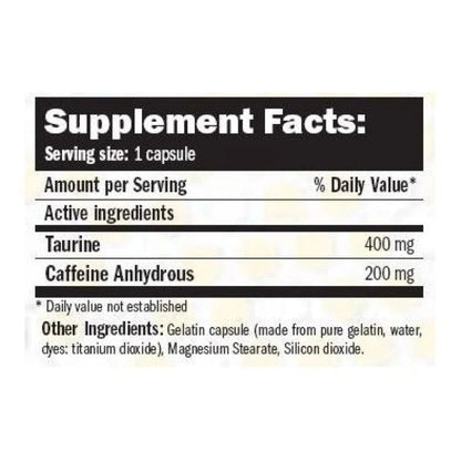 Caffeine + Taurine 90 Caps_1
