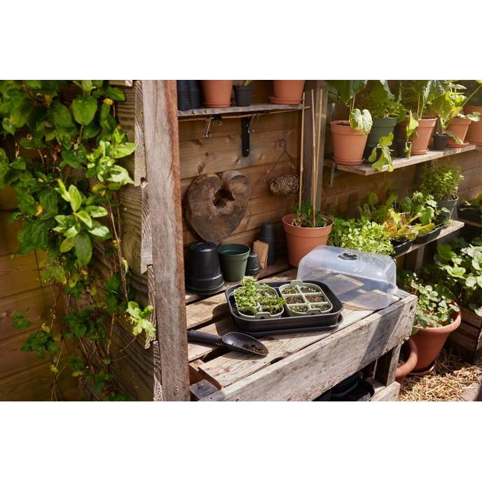 Mini estufa com canteiros e cobertura, Green Basics Elho M