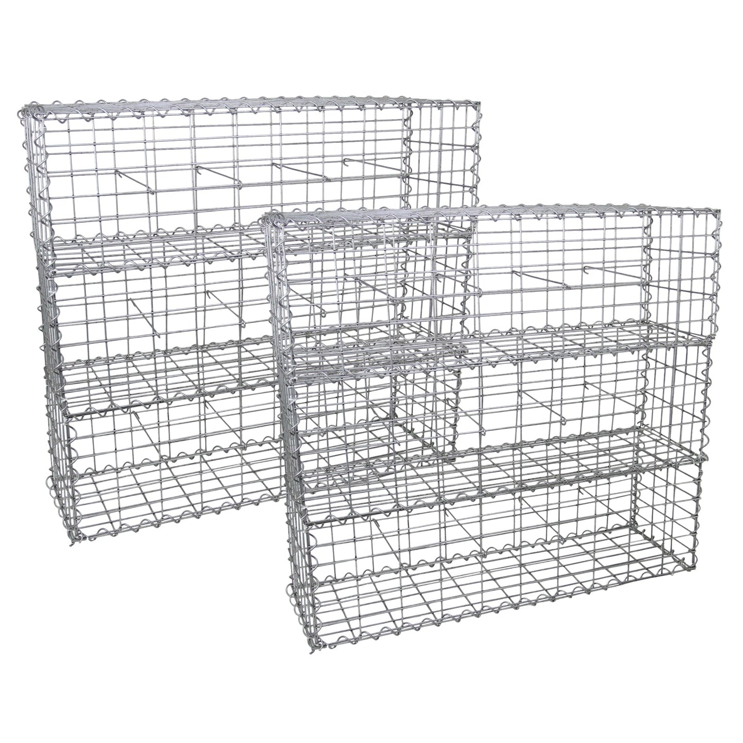 6 Cestas De Acero Galvanizado De Exterior Jaulas Para Decoración 100 X 30 X 30cm_1