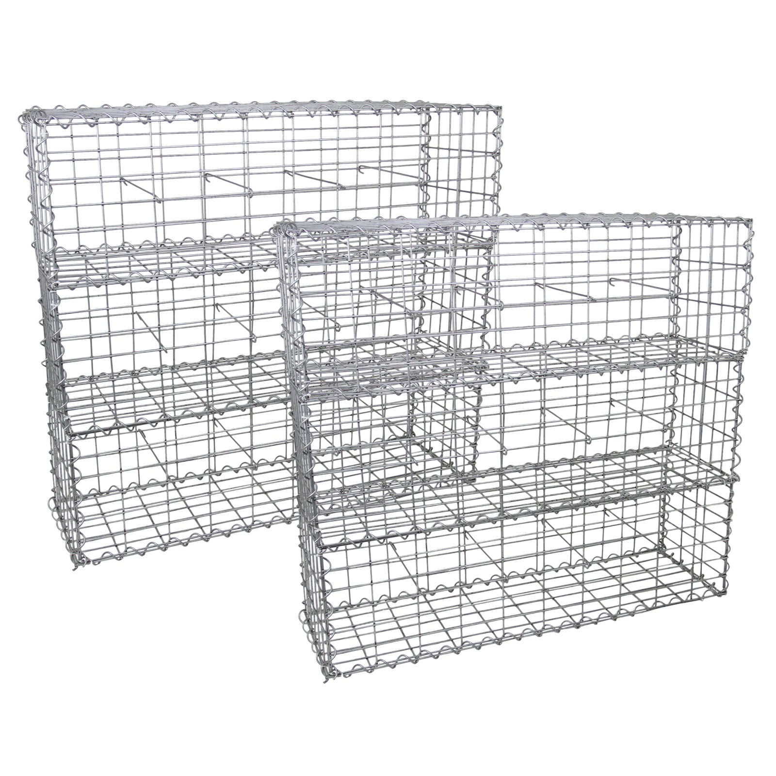 6 Cestas De Acero Galvanizado De Exterior Jaulas Para Decoración 100 X 30 X 30cm_1