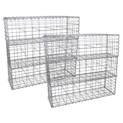 6 Cestas De Acero Galvanizado De Exterior Jaulas Para Decoración 100 X 30 X 30cm_1