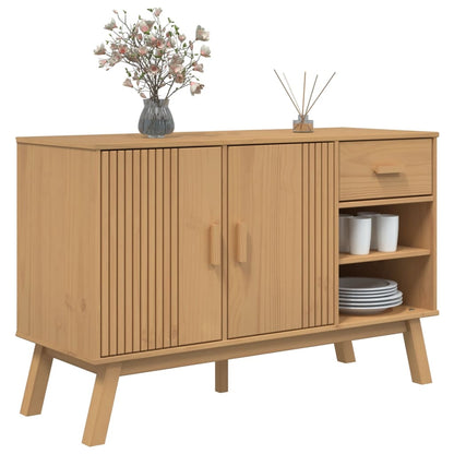 Aparador Olden Madera Maciza De Pino Marrón 114x43x73,5 Cm / Vetonek_2
