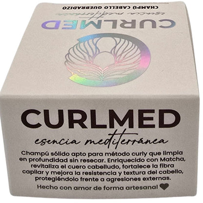 Curlmed Champú Sólido Cabello Quebradizo Té Matcha 80g_3