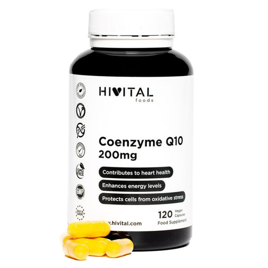 Coenzima Q10 200 mg 120 cápsulas vegan Hivital