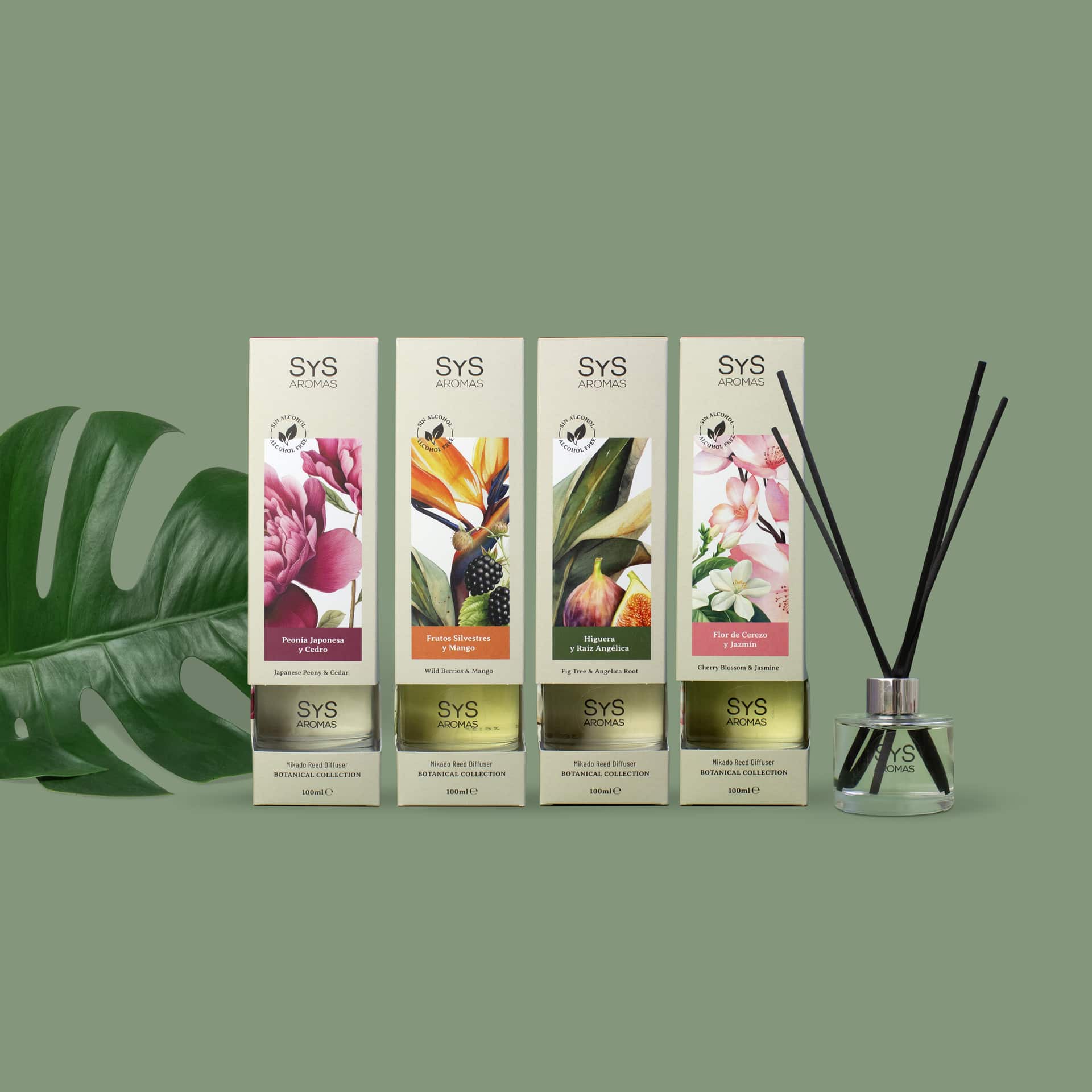 Ambientador Mikado Frutos Silvestres y Mango Botanical SYS Aromas 100 ml | Afrutado y Tropical | Sin Alcohol_3