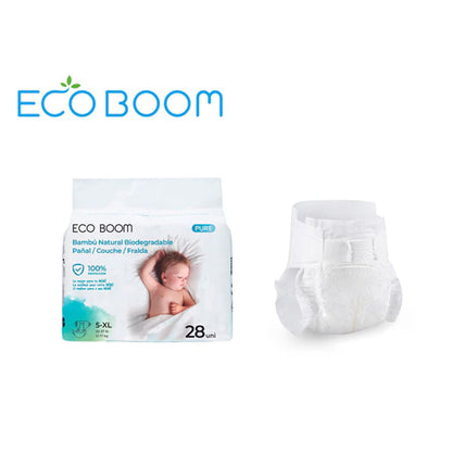 Fralda Pure Premium ECO BOOM Bamboo T5/XL (12 a 17 kg) 28 unidades