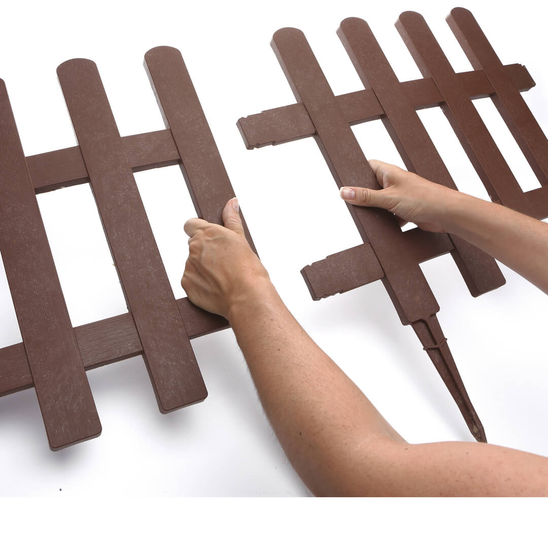 Pack 5 Mini Vallas Clickfence Lop Marrón - Ecológicas Y Versátiles - 0,35x0,55x0,02 M - Multicolor_1