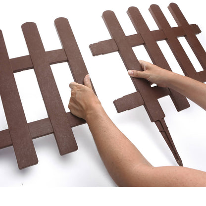 Pack 5 Mini Vallas Clickfence Lop Marrón - Ecológicas Y Versátiles - 0,35x0,55x0,02 M - Multicolor_1