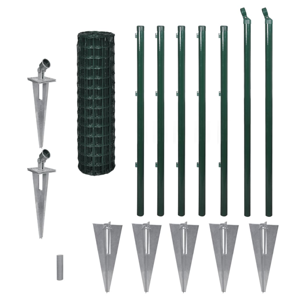 Set De Euro Valla Acero Verde 10x1 M / Vetonek_0