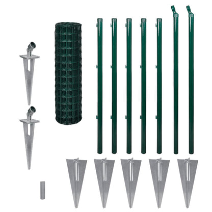 Set De Euro Valla Acero Verde 10x1 M / Vetonek_0