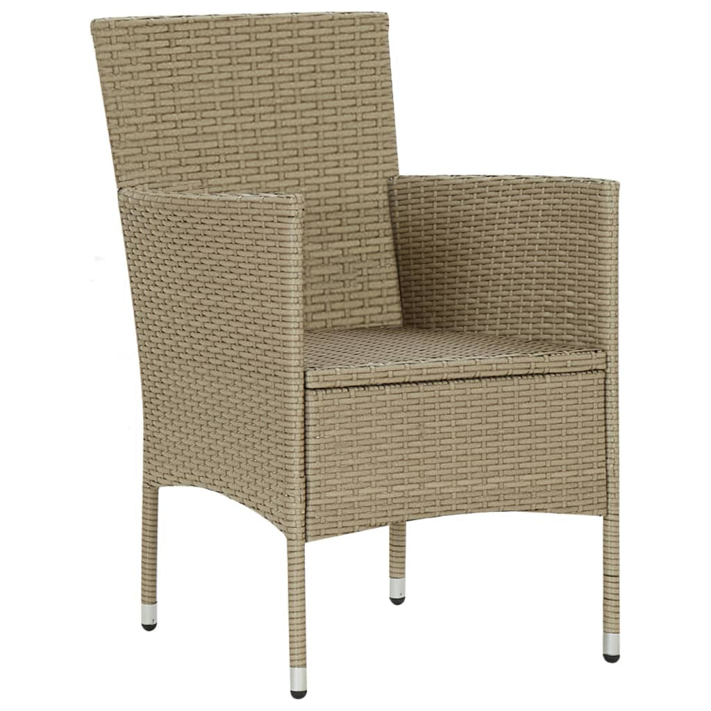 Vidaxl Juego De Comedor Para Jardín 3 Piezas Beige_4