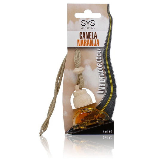 Ambientador Coche Little Car Canela Naranja Sys Aromas 6 Ml | Aroma Cálido | Frescor Duradero | Formato Compacto_0