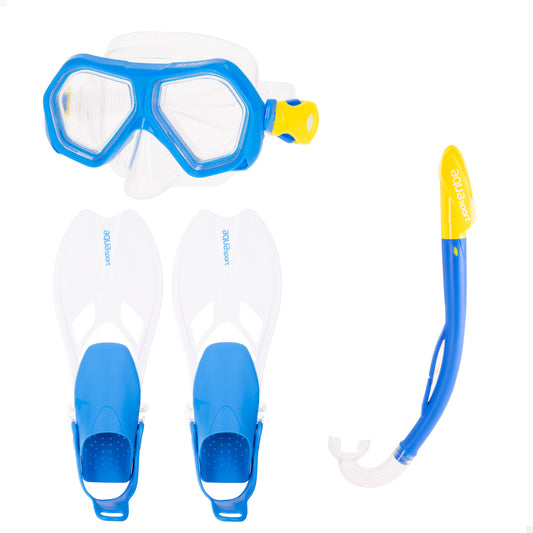 Aqua Sport Set Gafas De Buceo Niños C/tubo Y Aletas T.32-37_0