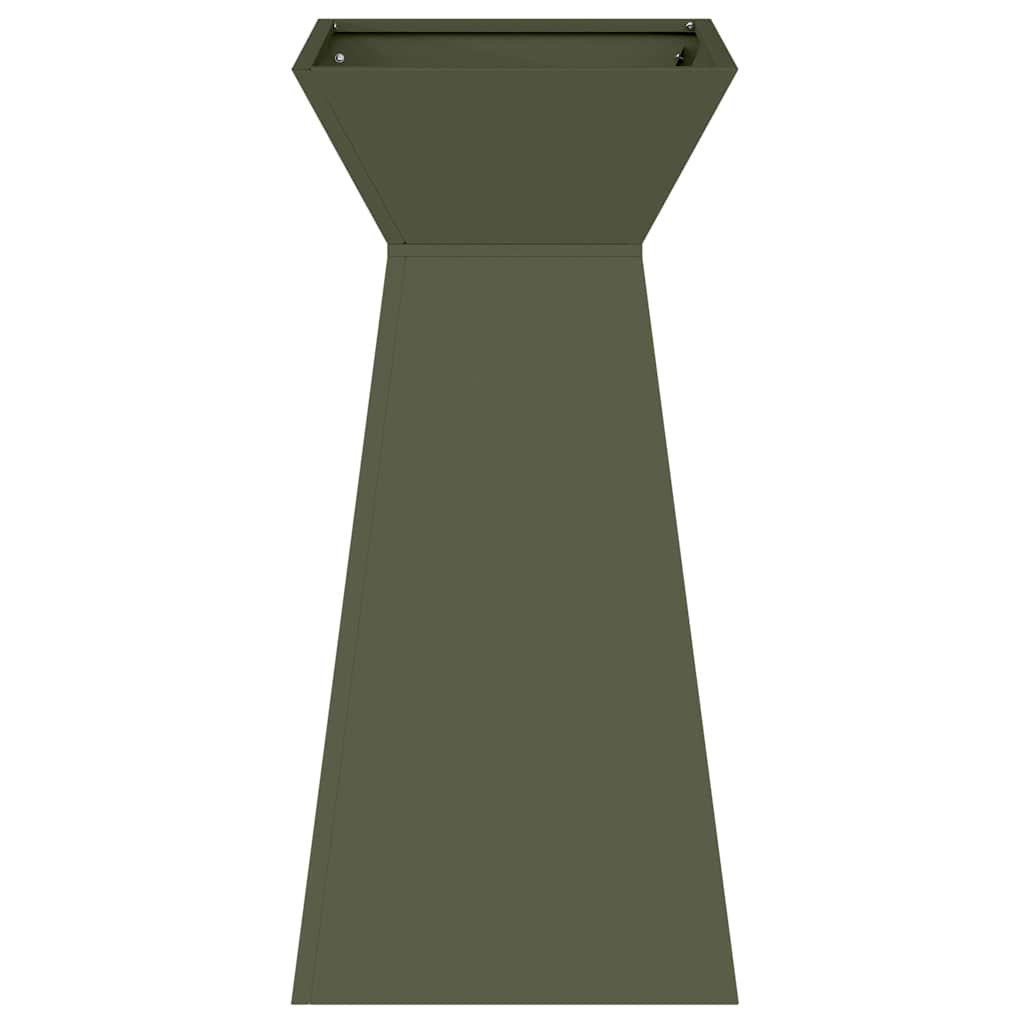 Maceta Pilar 2 Uds. Verde Oliva 35 X 35 X 73 Cm_5
