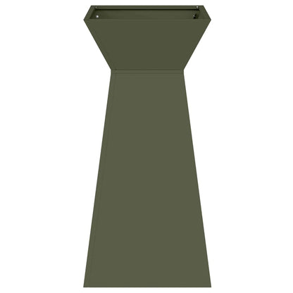 Maceta Pilar Verde Oliva 35 X 35 X 73 Cm Acero Laminado En Frío_4