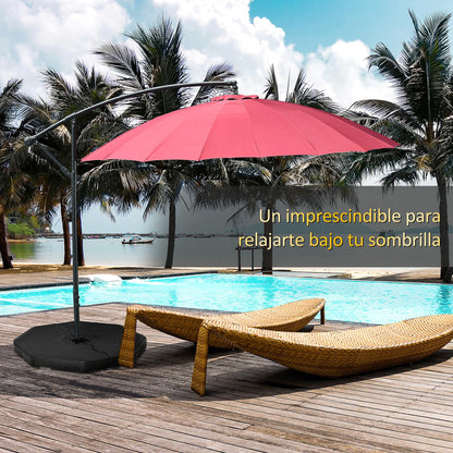 Outsunny 4 Pesos Para Base De Sombrilla Rellenable De Agua 104 Kg O Arena 125 Kg_5
