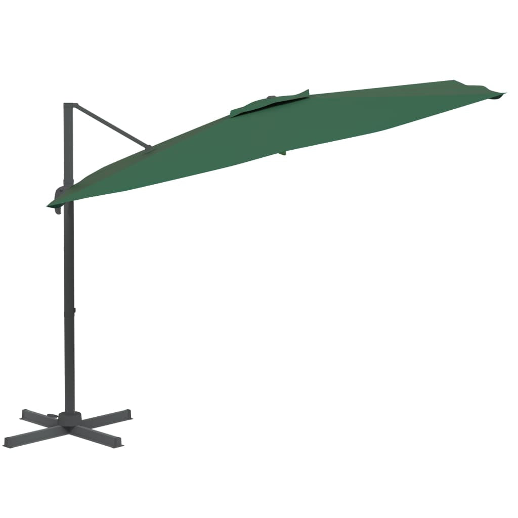 Vidaxl Sombrilla Voladiza Con Led Verde 400x300 Cm_4