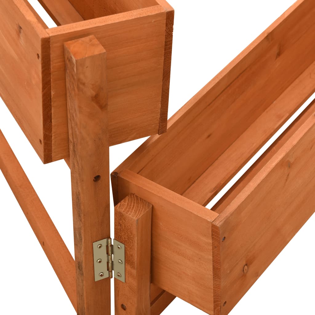 Jardinera Plegable De Jardín Madera Abeto Naranja 60x14x75 Cm_2