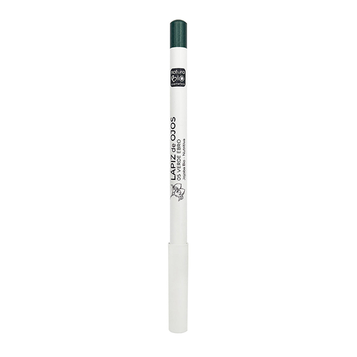 Lápis de olhos 05 Ebro Green Naturabio com Óleo de Jojoba Biológico, NaturaBio Cosmetics, 4 g
