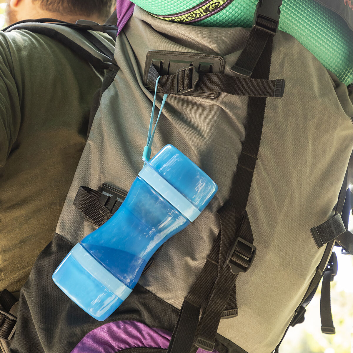 Botella Con Depósito De Agua Y Comida Para Mascotas 2 En 1 Pettap Innovagoods / Vetonek_3