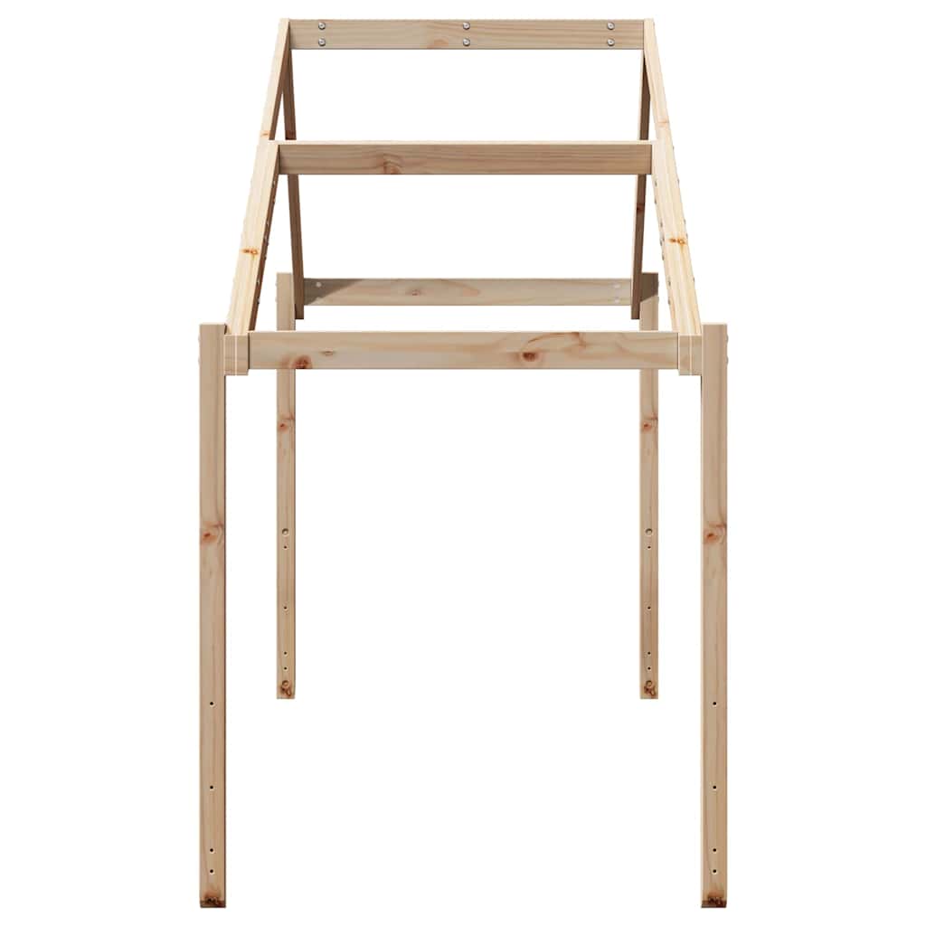 Techo De Cama Infantil Madera Maciza Pino 203x80,5x142 Cm_4
