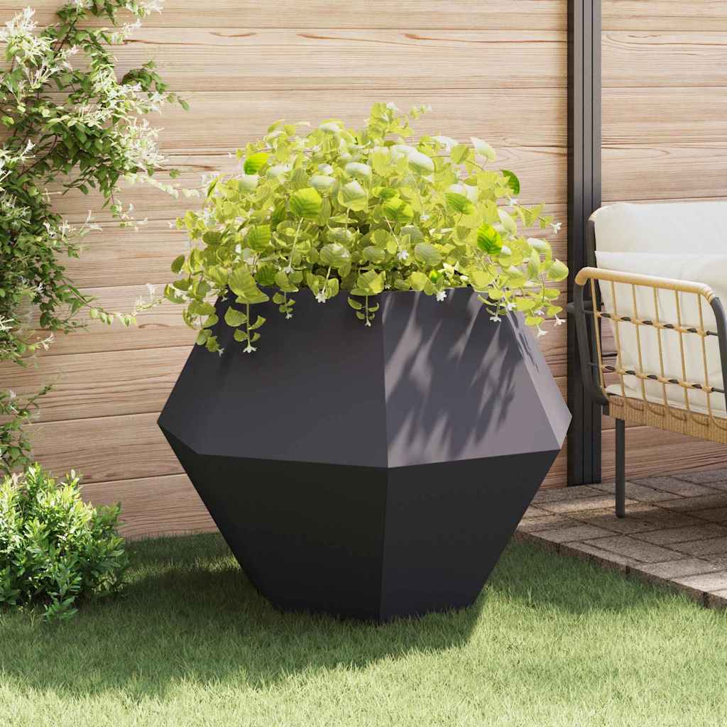 Jardinera 2 Uds. Gris Antracita 100 X 100 X 80 Cm Acero_3