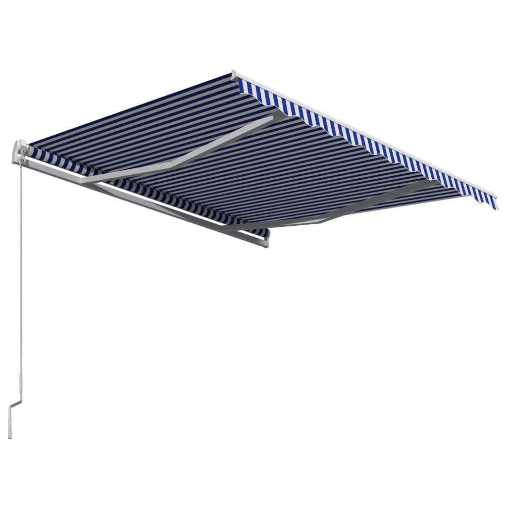 Vidaxl Toldo Manual Retráctil Azul Y Blanco 300x250 Cm_3