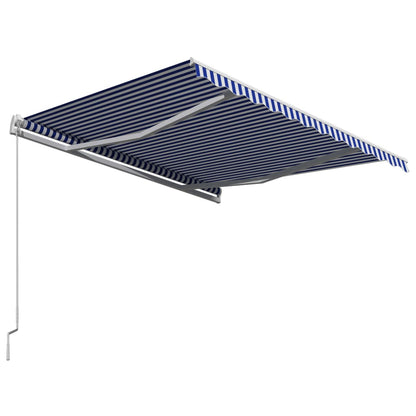 Vidaxl Toldo Manual Retráctil Azul Y Blanco 300x250 Cm_3