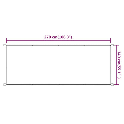 Vidaxl Toldo Vertical Terracota Tela Oxford 140x270 Cm_2