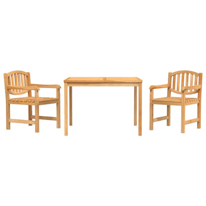 Vidaxl Juego De Comedor Para Jardín 3 Pzas Madera Maciza De Teca_5
