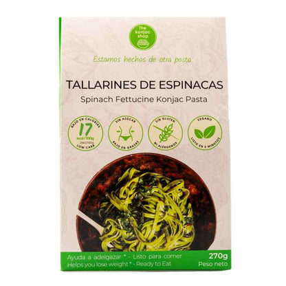 Noodles konjac com espinafres The Konjac Shop 270g