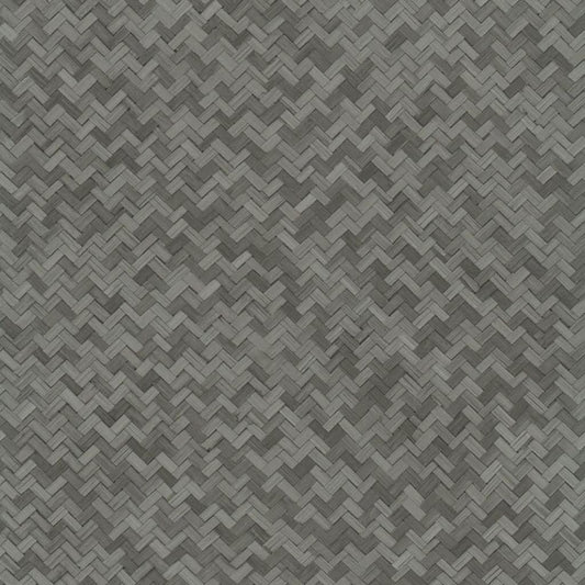 Noordwand Papel Pintado Botanica Rattan Wickerwork Negro Y Gris_0