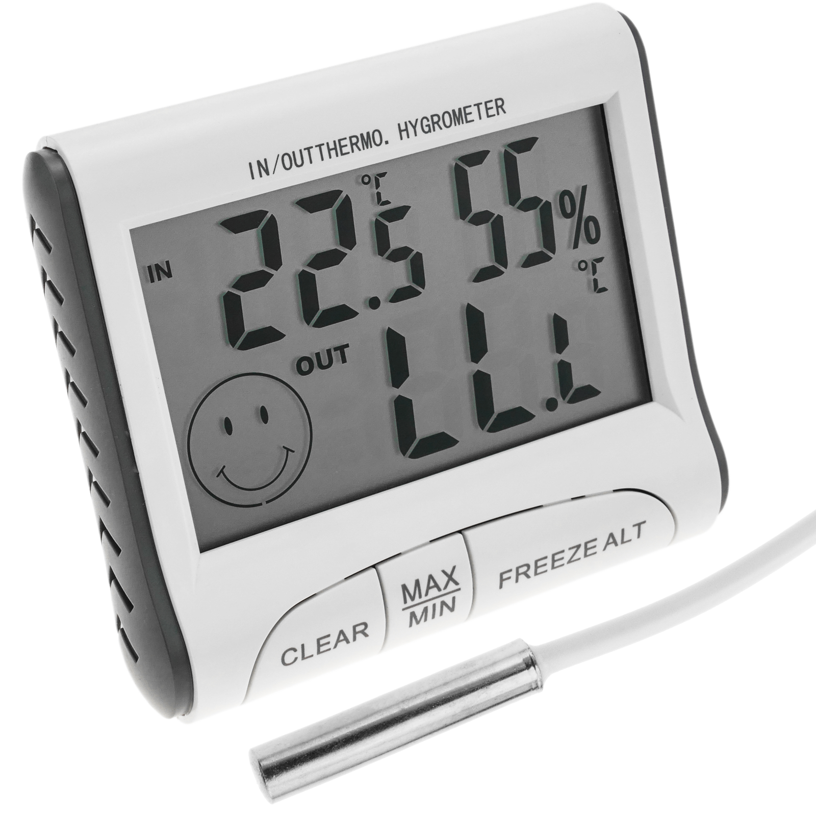 Termómetro E Higrómetro Con Sensor Doble Interior Exterior Dw-0223_0