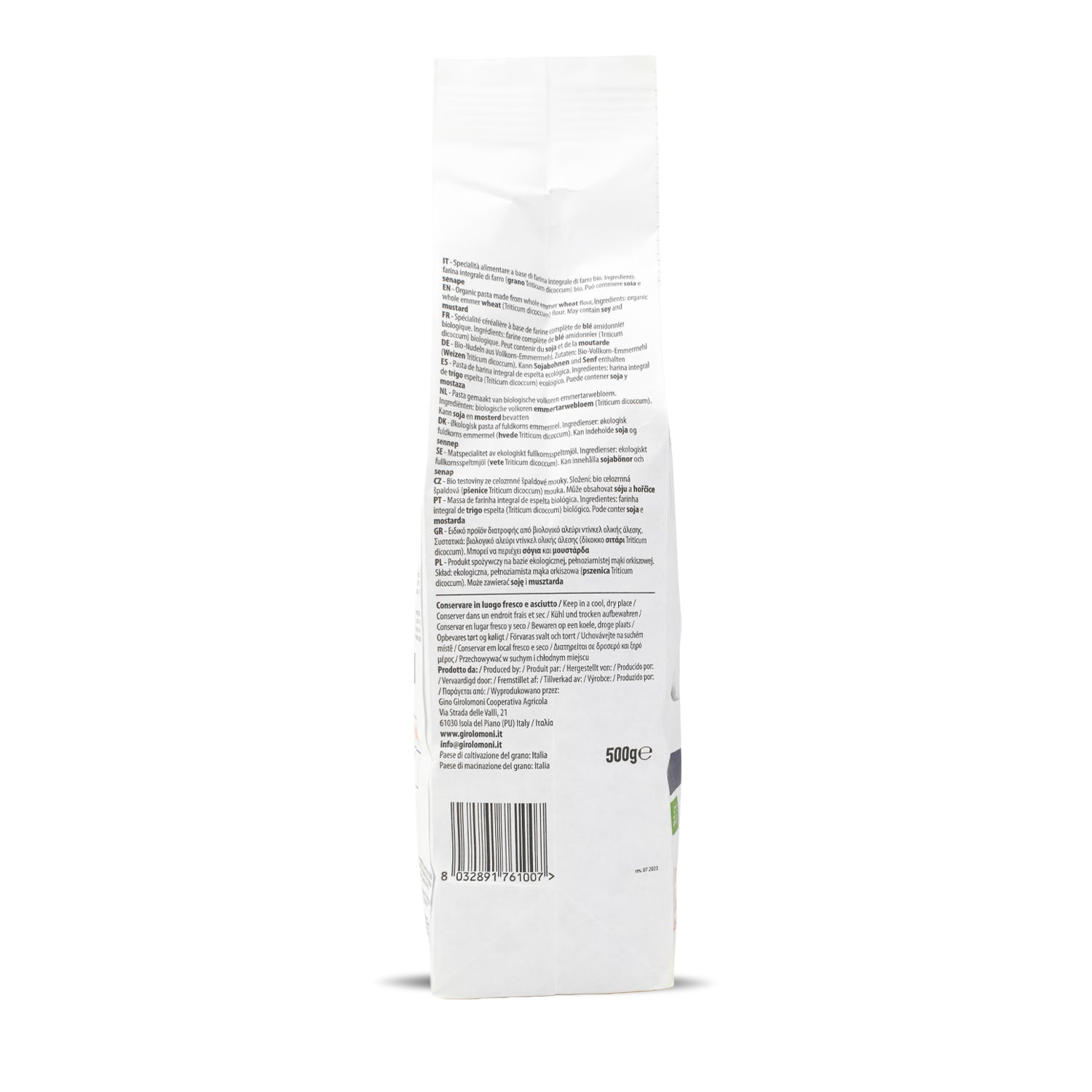 Penne rigate espelta integral bio Girolomoni 500g
