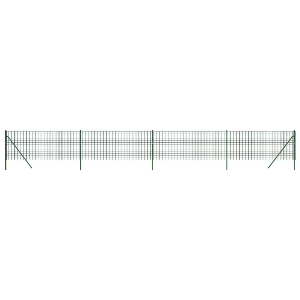 Cerca De Alambre De Acero Galvanizado Verde 0,8x10 M / Vetonek_0