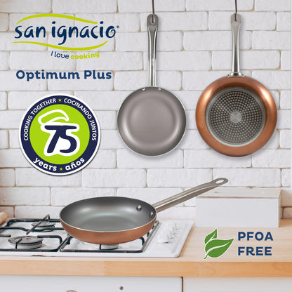 Bateria De Cocina 5 Piezas San Ignacio Cassel De Acero Inoxidable Con Juego De Sartenes (18/22/26 Cm) San Ignacio Optimum Plus En Aluminio Prensado
