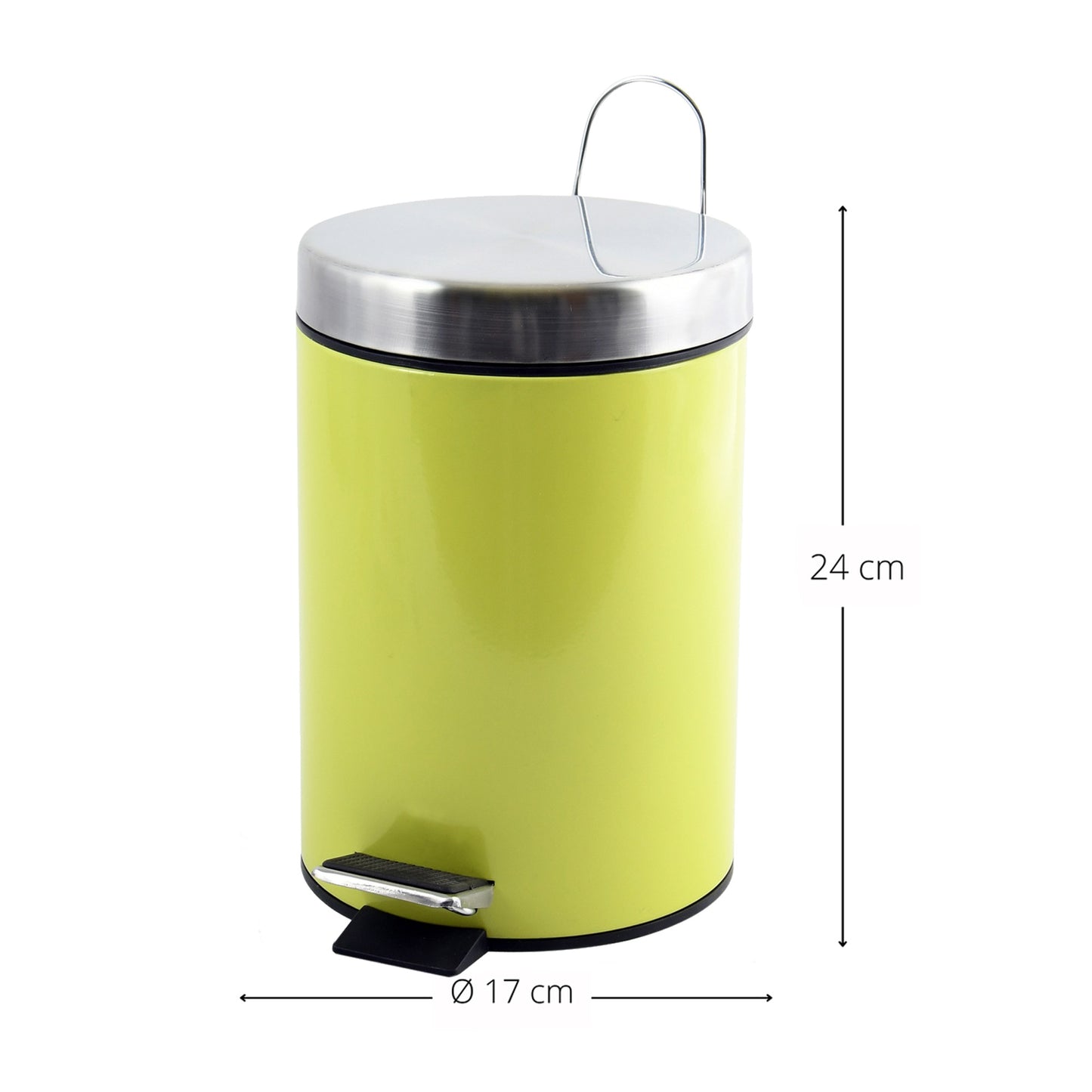 Cubo Pedal Metalico 3l Verde_2